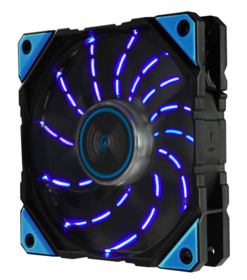 New Stock! Enermax DF 120x120x25mm 12v Blue LED Adjustable Speed Fan