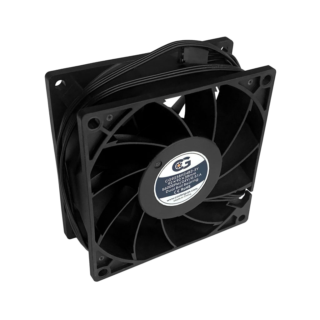 Coolerguys 92x92x38mm 24 VDC 3Pin High Speed Fan CG9238H24B2-3Y