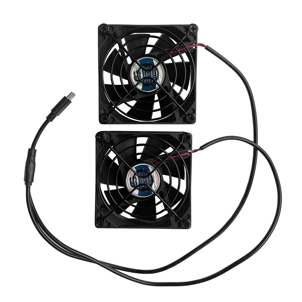 Coolerguys Dual 80x80x25mm USB C Fans With Grills CG08025L05B2 C coolerguys-dual-80x80x25mm-usb-c-fans-with-grills-cg08025l05b2-c