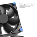 Coolerguys Quiet 120mm/80mm AC Powered Receiver/Component Cooling Fan with rubber pads