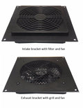 Coolerguys Pro-Metal Thermal controlled filtered Intake and exhaust AV cabinet cooling kit - Coolerguys