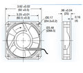 Mechatronics 92x92x25mm AC Low speed Fan UF92B12-BTLR - Coolerguys