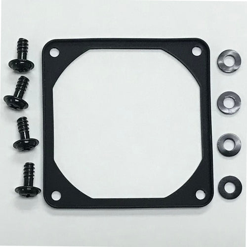 70mm Black Anti-Vibration Soft Silicone Fan Gasket with Mounting Hardware - Coolerguys
