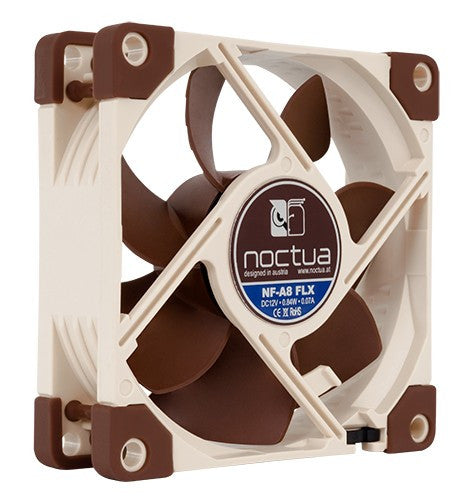 Noctua 80x80x25mm 12 Volt 3 Pin Fan NF-A8 FLX – Coolerguys