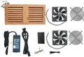 CabCool1202 Dual 120mm Fan Cooler Kit with Custom Wood Grill / Thermal Controller - Coolerguys