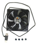 Coolerguys 120mm (120x120x25) 1500RPM USB Fan with Grill - Coolerguys