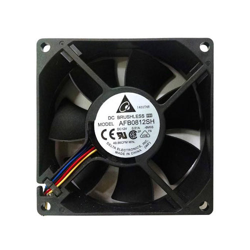 Delta 80x80x25mm 12 Volt High Speed Ball Bearing 4 Pin PWM Fan AFB0812SH-PWM