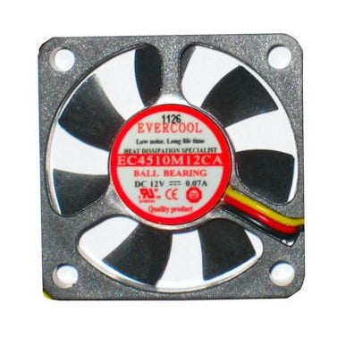 Evercool Fan 45x45x10 mm 3 Pin Fan-EC4510M12CA - Coolerguys