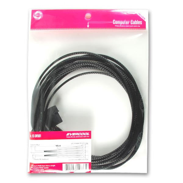 Evercool EC-DF002 11.81 in. (30cm) Supports 3 PWM Fans From Single PWM Evercool EC-DF002 11.81 in. (30cm) Supports 3 PWM Fans From Single PWM