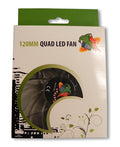 Logisys 120x120x25mm Green Quad LED Case Fan CF120GN - Coolerguys