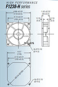 Mechatronics 120x120x38mm 24 Volt Fan with Locker Rotor Alarm Signal F1238X24B2-FSR - Coolerguys