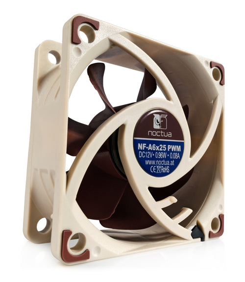 Noctua Quiet Computer Cooling 60x60x25mm Fan NF-A6x25 PWM - Coolerguys