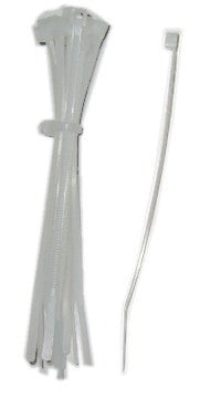 Nylon  Multi-Purpose Tie White /  4 or 7 inch (pack of 15) - Coolerguys