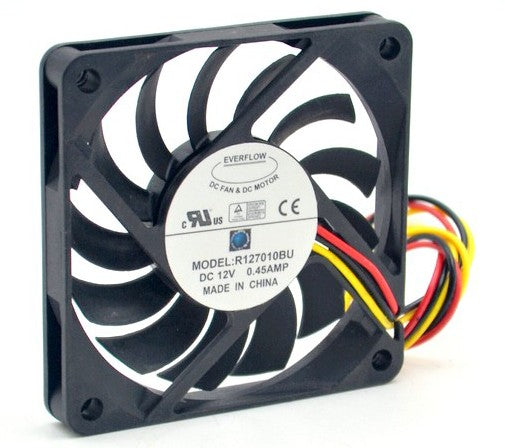 New Stocks! Everflow 70mm Ultra High Speed 12v 3Pin Fan R127010BU