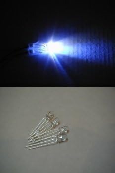 3mm Blue/White Dual LED / each