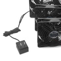 Coolerguys Triple 120mm Fan Cooling Kit (Pre-Assembled, 3-Pin 2-Wire, 30" Cable) – 3-Pack Set for 1A Barrel Connector Power Supply