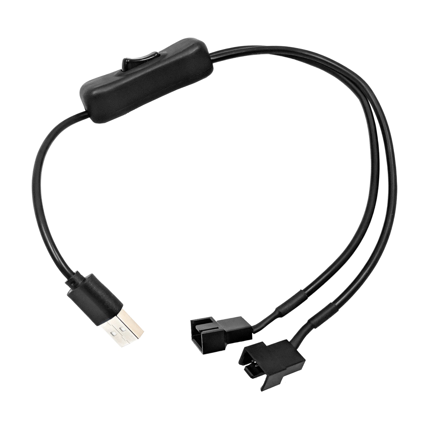 USB A Male to Dual 4pin PWM or 3pin Fan Connector – Coolerguys