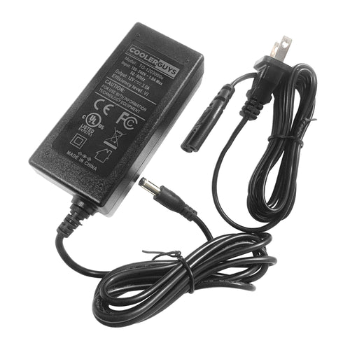 Coolerguys 100-240V AC to 12V 3A Power Supply with Barrel Connector (2.1mm x 5.5mm)