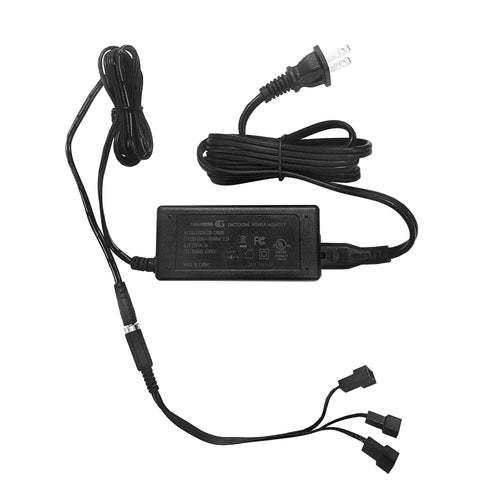 Coolerguys 3A 100-240v AC to 12v DC 3Fan Power Adapter