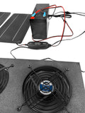 olar Powered Dual 120mm (CG12025H12-IP67) Waterproof Fan Kit with Overcharge Protector
