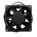 Coolerguys 80x80x38mm 12 VDC 6700 RPM Dual Ball Bearing 3Pin 2510 Connector High Speed Fan 3 Wire - All Black with Tachometer 30"/762mm Cable CG8038H12B2-3Y