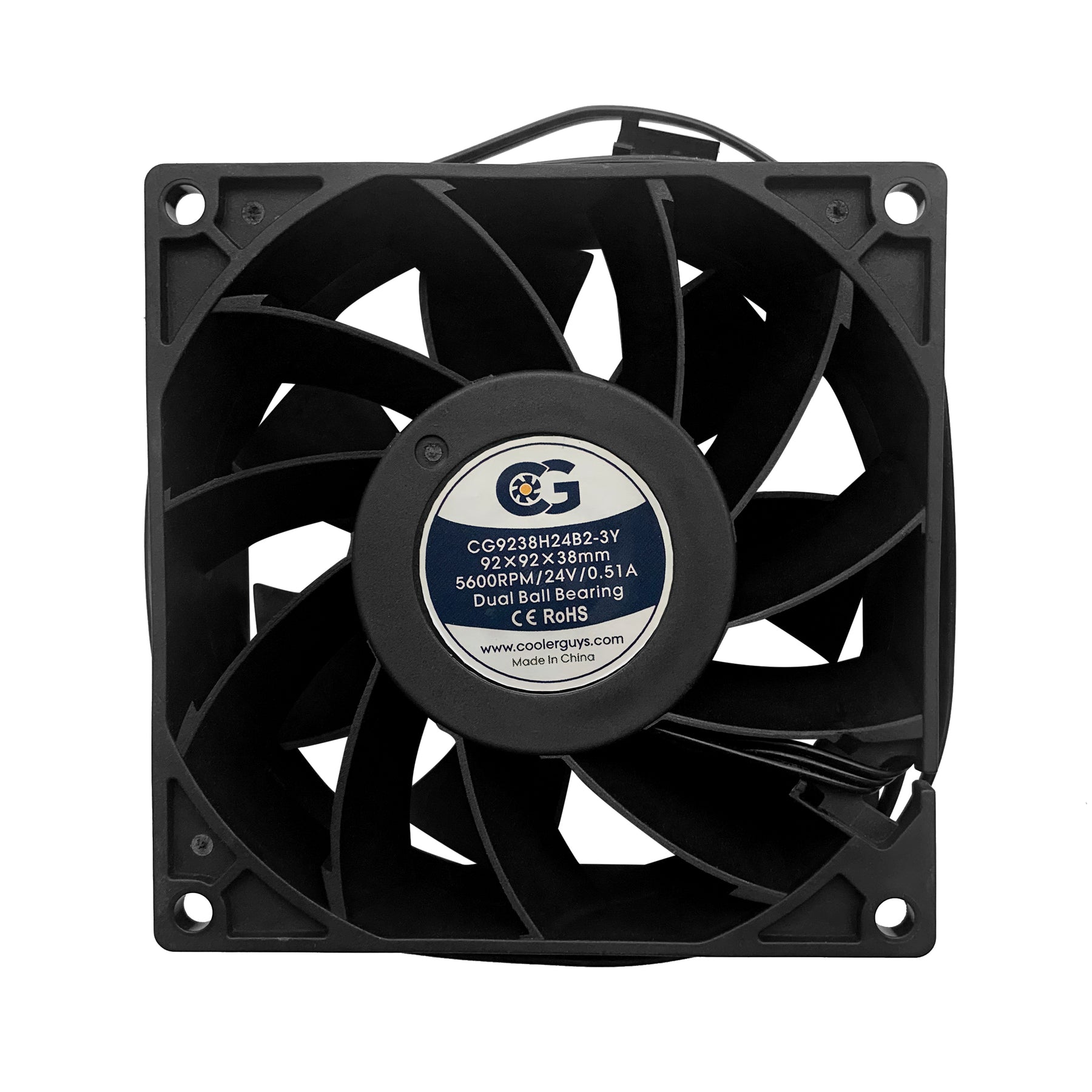 Fortløbende leder en sælger Coolerguys 92x92x38mm 24 VDC 3Pin High Speed Fan CG9238H24B2-3Y