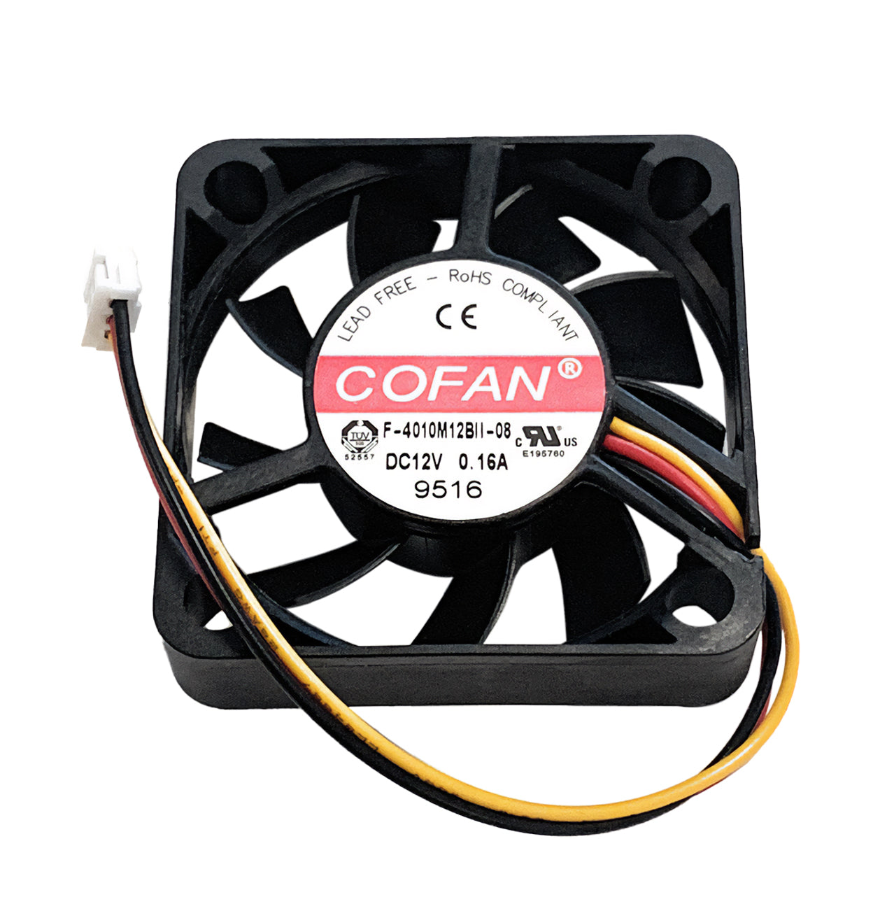 SEI Fan A4010H12UD-A DC 12V 0.17A 4CM 4010 3 Pin 40×40×10mm - Foto 5