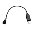 Coolerguys USB A Male to 12V step-up adapter with 3+1 connector - 12" / 30cm