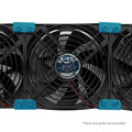 3 120mm fans linked using using the Coolerguys 120/140mm or 80/92mm Fan Assembly Bracket with Screws (4) - Black Metal