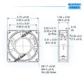 Mechatronics 120x120x38mm AC 115V Fan UX12AC12-BTHR-7