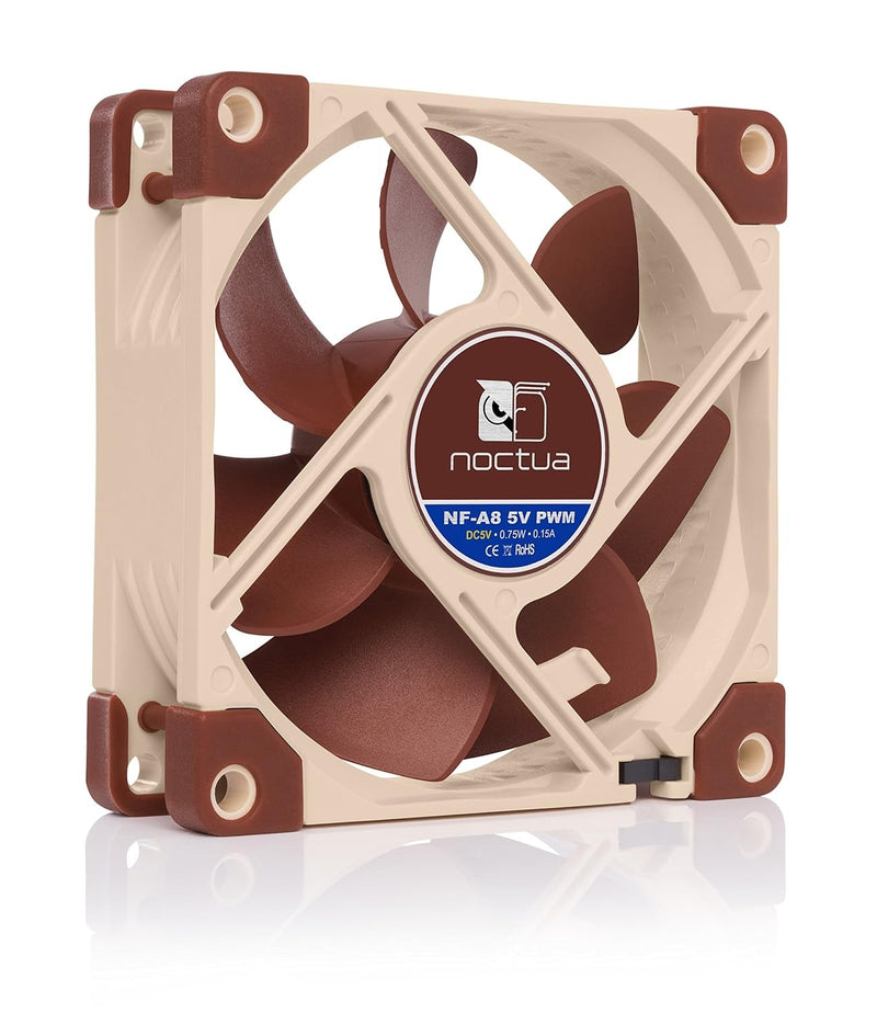 Noctua NF-A8 PWM 80mm 5V premium quiet cooling fan with USB power adapter cable