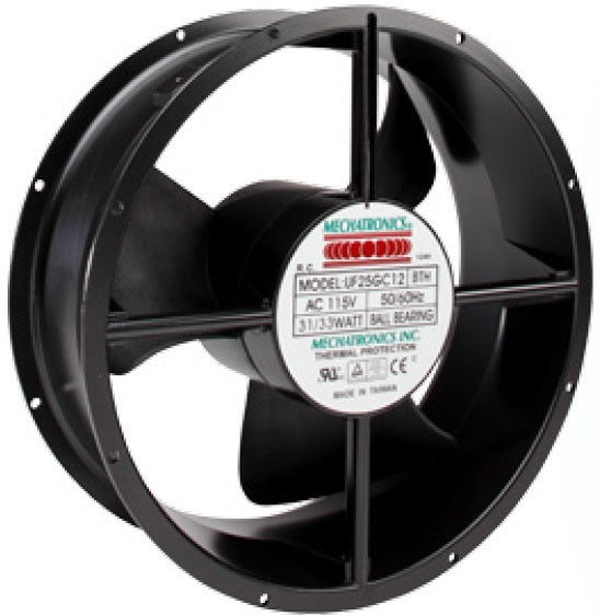 840556078308 Mechatronics 254mm x 89mm 115VAC Axial Fan UF25GCB12-H 
