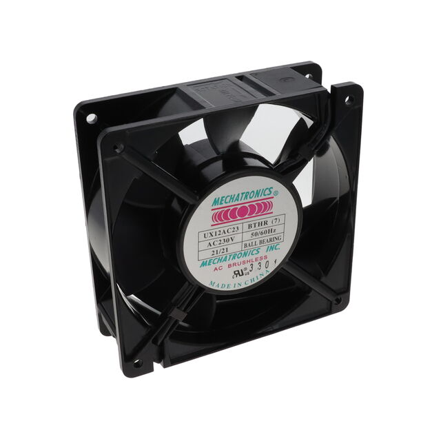 Mechatronics 120x120x38mm AC Axial Fan Ball Bearing 230V 50/60Hz UX12AC23-BTHR-7 - Coolerguys