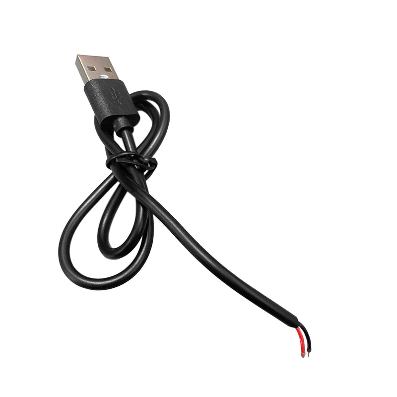 USB Male A to Bare Wire 17"