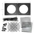 Fan Bracket Kit for (2 hole) 120mm Multimedia Cabinet Cooling / Home Theaters