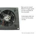 CG Fan Bracket  (1 hole/ Bare Kit ) 80mm kit for Cabinet Cooling