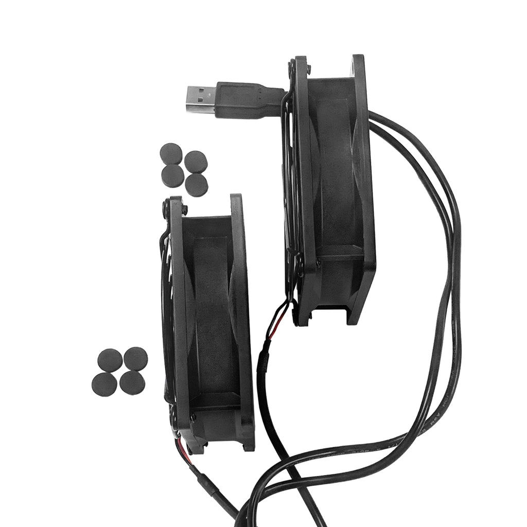 Dual 80x25mm USB Fans with Grills | Coolerguys