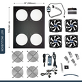 CoolerGuys Comcool stand deluxe 4 fan with variable control CCS 120-4M - Coolerguys