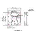 Evercool 80X80X25mm 12 Volt 3pin Ultra High Speed Fan #F-EC8025HH12BA Includes 4pin Adapter