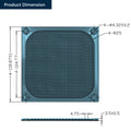 120mm Aluminum Fan Filter Grill Dimension