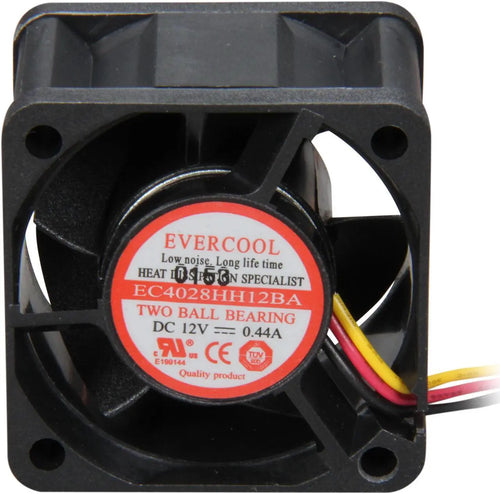 Evercool 40×40×28mm High Speed 12 Volt Fan EC4028HH12BA