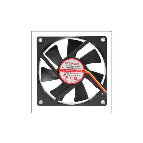 Evercool 80×80×15mm Low Speed 12 Volt Fan EC8015L12CA