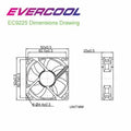 Evercool 92x92x25mm 12v Ball Bearing Fan-EC9225M12BA