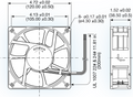 Mechatronics 120x120x38mm Medium Speed AC 100 to 240V Fan LPH12A99-BTHR-2EM