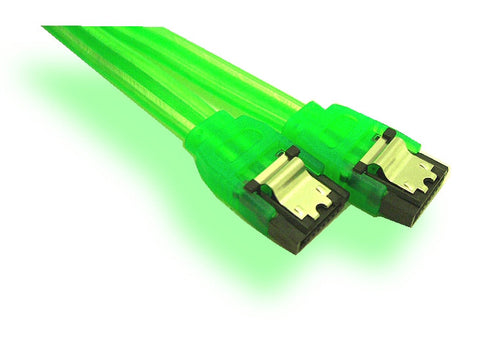 18in Serial ATA UV Cable (green) - Coolerguys