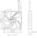 Everflow 120X120x25mm 12 Volt 9 Blade PWM Fan R121225BU - Coolerguys