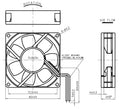 Sunon 80x80x20mm 12 Volt High Speed Fan-PMD1208PKB1 - Coolerguys