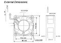 Vantec 80x80x25mm Thermoflow Fan-TF8025 - Coolerguys