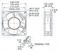 Mechatronics 120x38mm 115V low speed IP55 Rated AC Fan UF12A12-BTLNR - Coolerguys