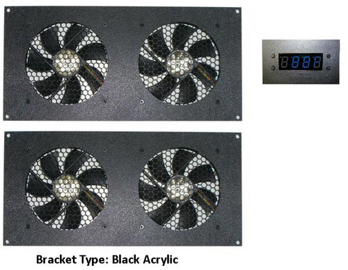 Cabcool 1202-2 Two-Dual 120mm Kits with our Power Supply, Programmable Thermal Control & LED Display - Coolerguys